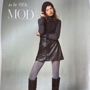 Free People Maisie Vegan Mini Skirt in Black